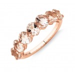 Morganite Half Eternity Ring in 10kt Rose Gold
