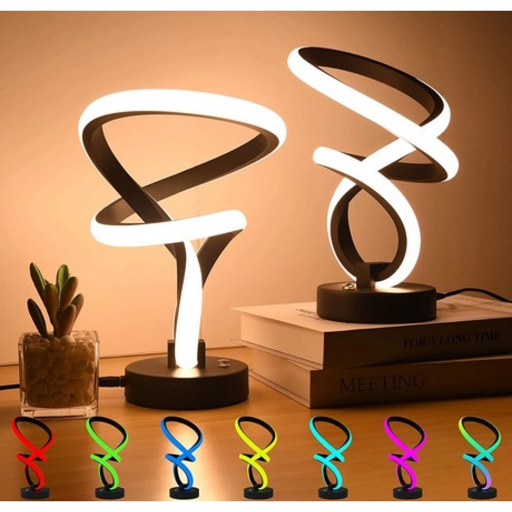 Aialun Modern Spiral RGB Table Lamps Set of 2