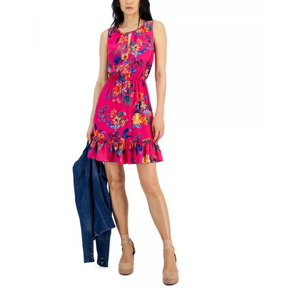 slim fit dress slacks Macy Blue Striped Midi Dress