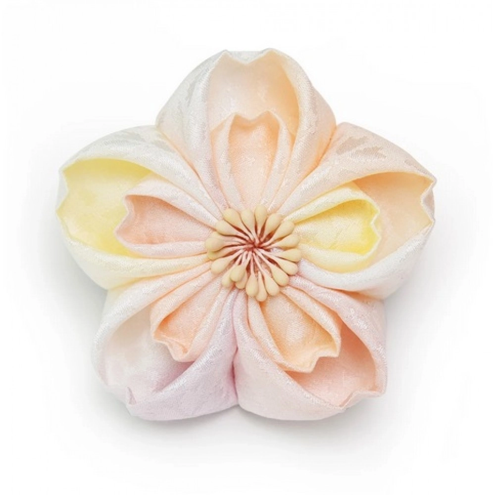 Cherry Blossom Kanzashi Silk Hair Clip/ Brooch