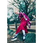 Women's Hakama Pink with Yabane Sakura Cherry Blossom Embroidery