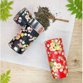 Set of 2 Washi Paper Tea Tins