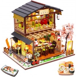 Spilay DIY Dollhouse Miniature with Wooden Furniture