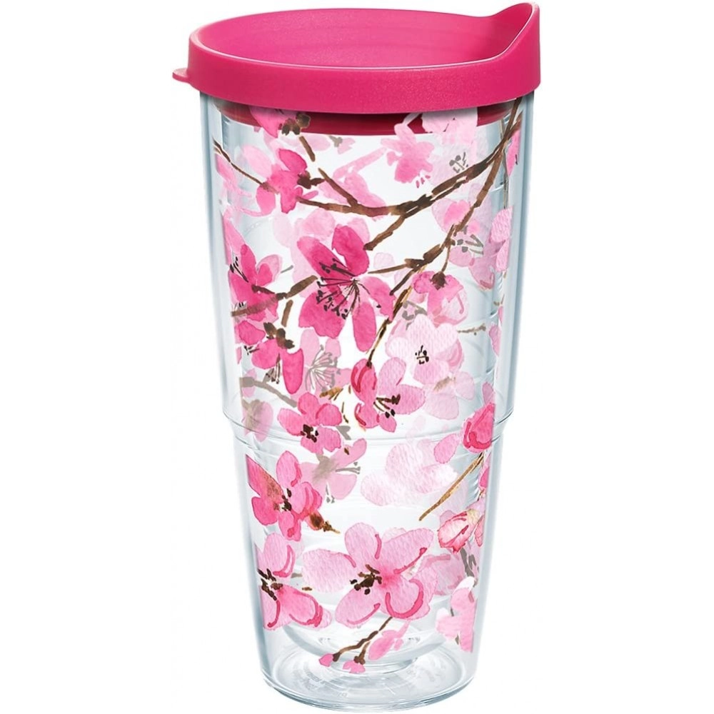 Tervis Sakura Japanese Cherry Blossom Made in USA Double Walled Insulated Tumbler Travel Cup 