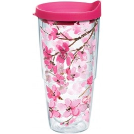 Tervis Sakura Japanese Cherry Blossom Made in USA Double Walled Insulated Tumbler Travel Cup 
