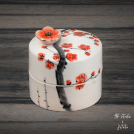 Apricot Ceramic Custom Music Jewelry Box